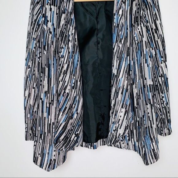 Mona Leah Textured Open Front Drape Collar Jacket - Picture 6 of 8